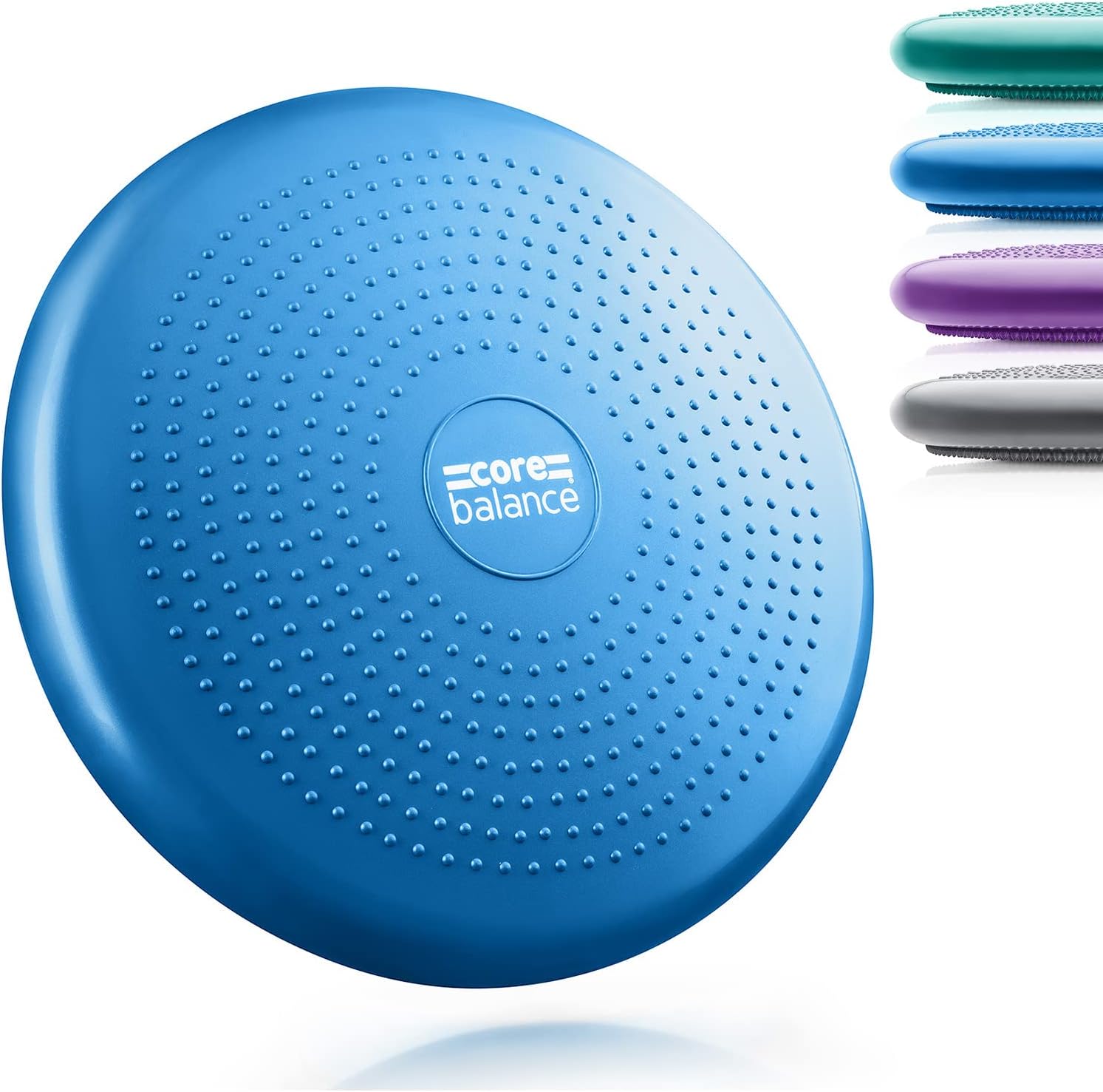 CORE BALANCEWobble Cushion Physio, Air Stability Cushion, Inflatable Core Trainer, Sensory Cushion for Chair, Pump Included (33cm x 2 inches)