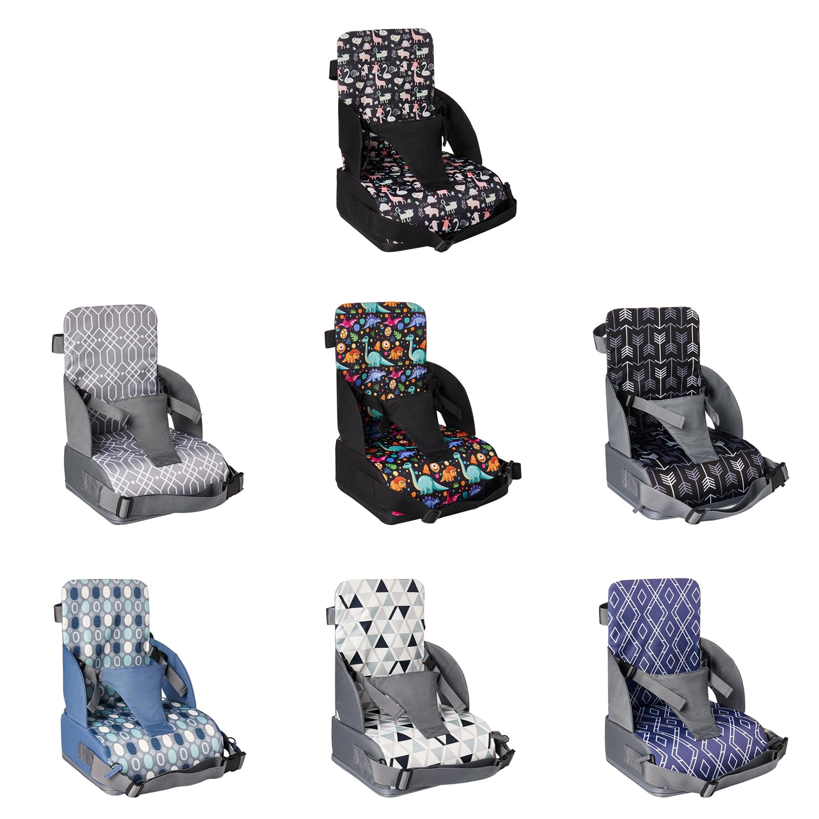 Asiento elevador plegable para niños pequeños, cojín elevador para mesa de comedor, cojín elevador de cinturón ajustable, cojín elevador para niños