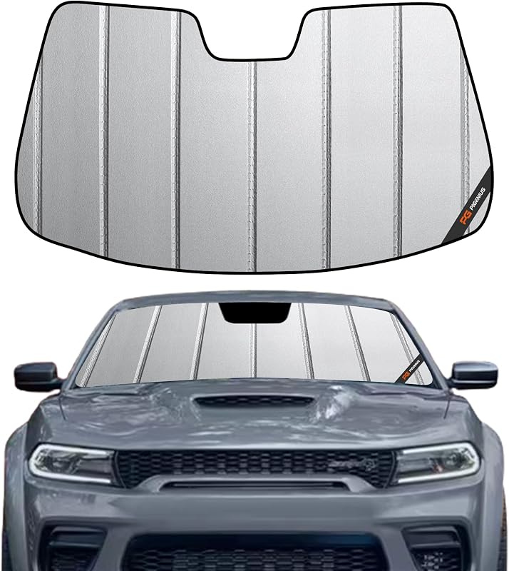 Protetor solar para para-brisa Pigenius para Dodge Charger 2011–2023 sem câmera no retrovisor SS326-C