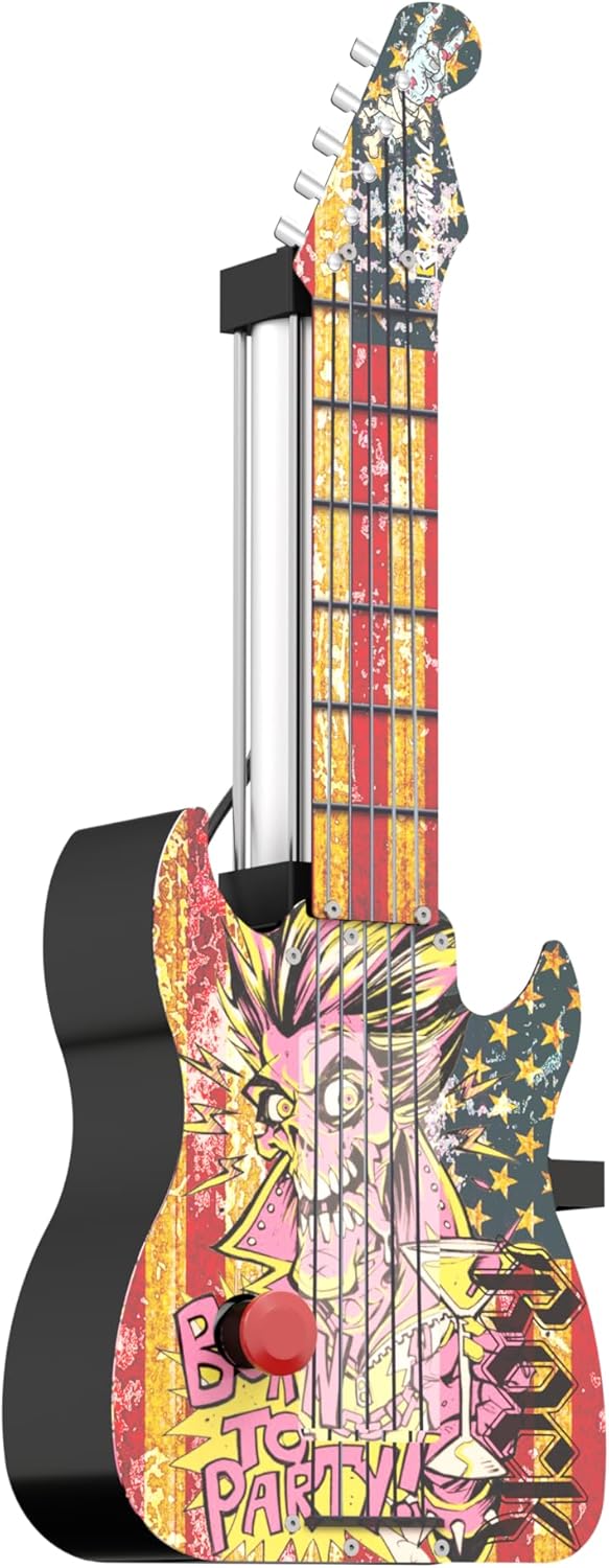 615 Guitar-Style Pneumatic Can Crusher, Fully Enclosed Safety Design with Clear Window, 2nd-Gen Reinforced Air Cylinder, Heavy-Duty Metal Wall-Mounted Crusher, 16 oz Capacity-BLACK