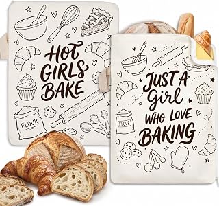 Sourdough Baker Gifts Beeswax Bread Bags 2 Pack XL 13x17in