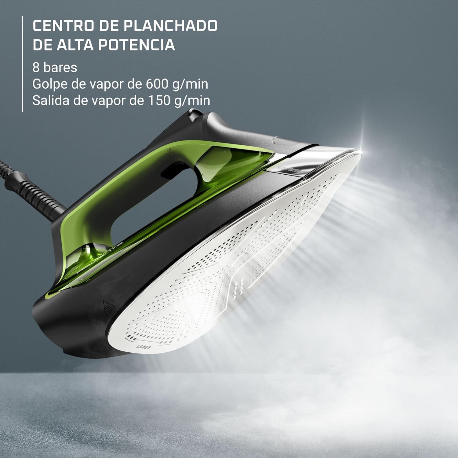 Rowenta Silence Steam Pro 2800 W + suola anti-vibrazione, confezione esclusiva per centro di stiratura e suola anti-vibrazione, 8 bar di pressione, colpo di vapore 600 g/min, disinfetta i tuoi vestiti