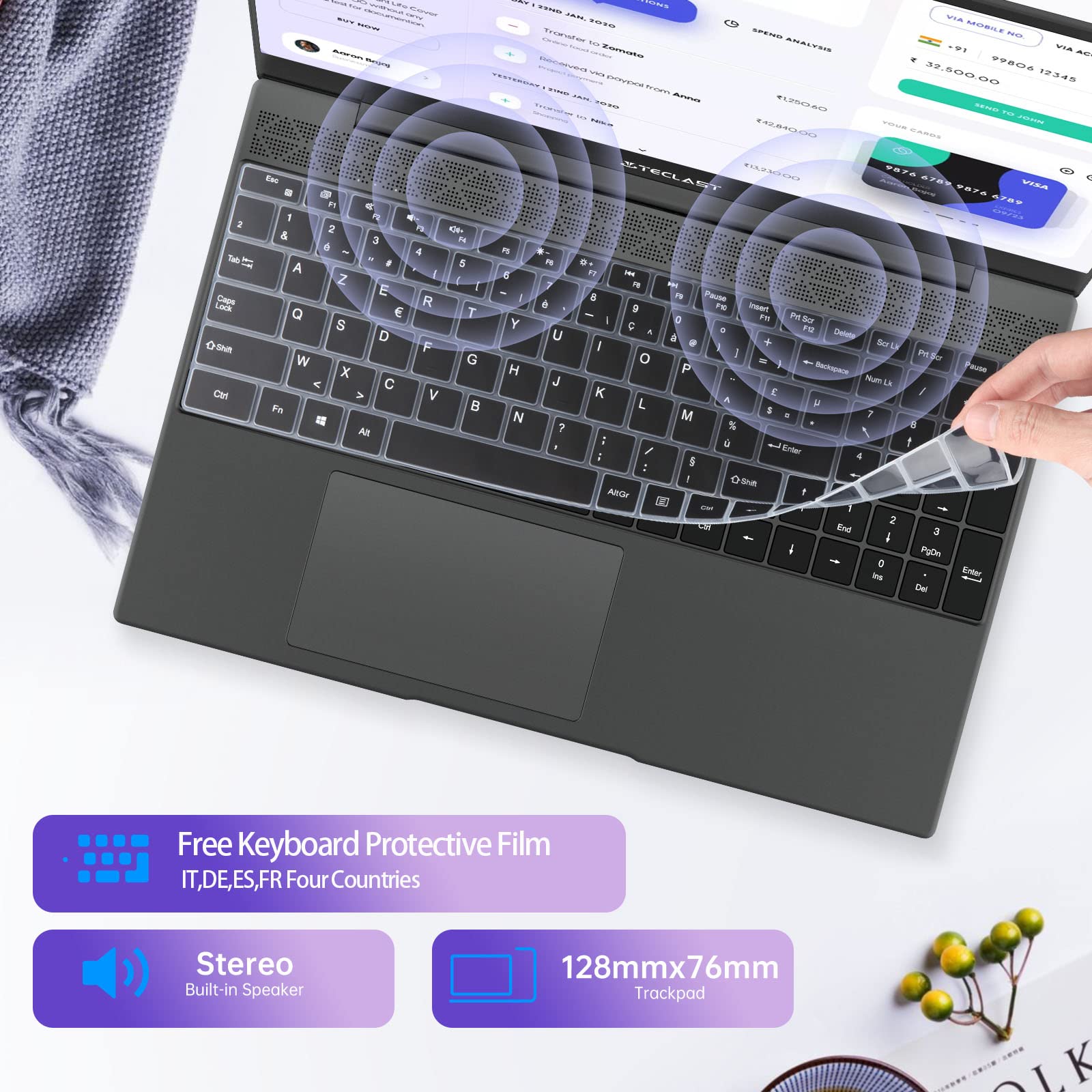 TECLAST F15 PLUS2 Laptop 15.6 Inch Laptop 8GB RAM 256GB SSD (1TB