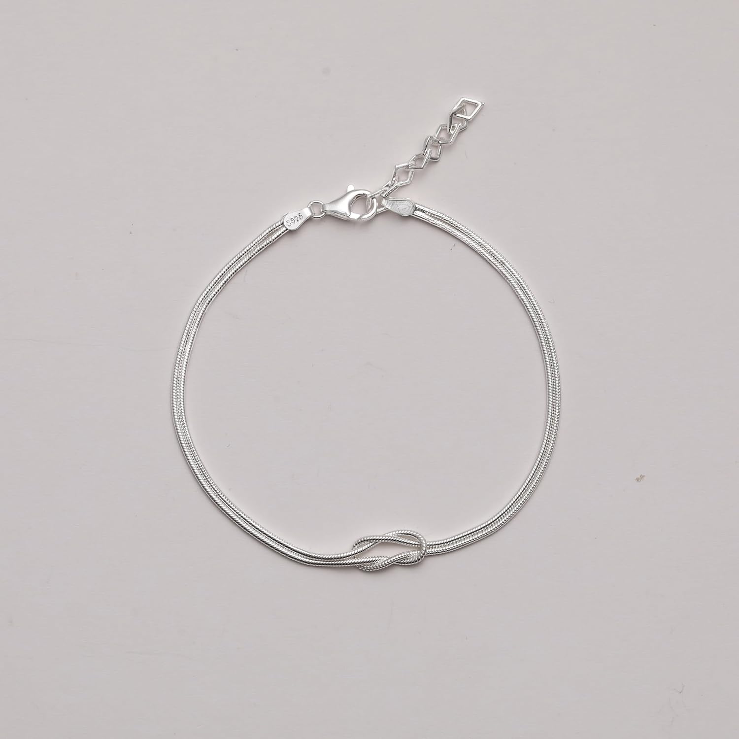 Infinity Love Knot Bracelets for Women Men 925 Sterling Silver Mother Daughter Friendship Couples Bracelets 14K Gold Plated Snake Chain Adjustable Bracelet Mothers Day Valentines Jewelry Gifts - Image 7