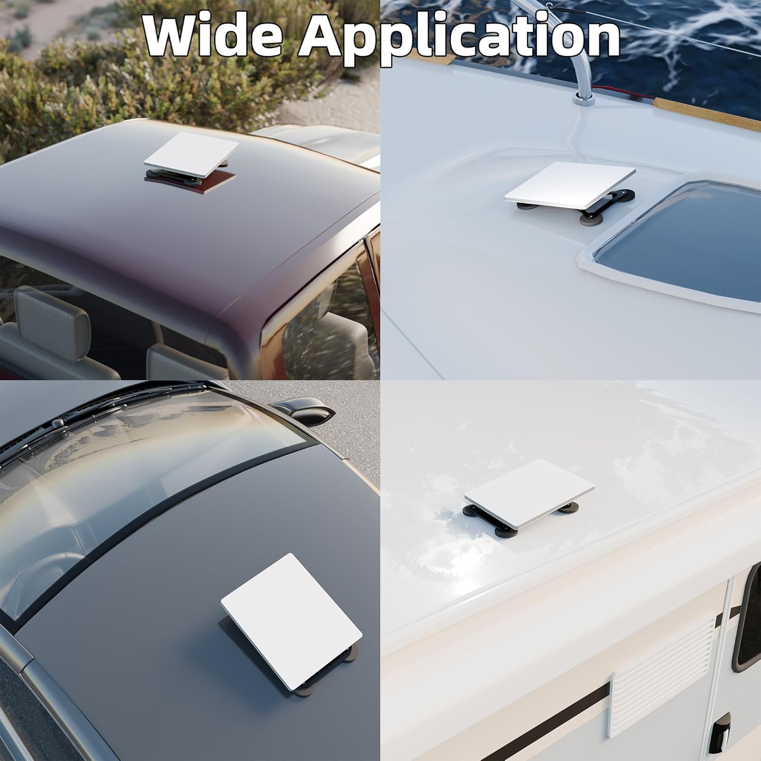 Starlink Mini Mount, Starlink Mini Magnetic Car Roof Mount for RV, Boat, Truck, Marine Flat Mounting Kit Heavy Duty Aluminum Alloy