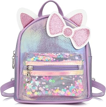 Gaethra Mini Sac à Dos Maternelle Oreilles de Chat en Cuir PU