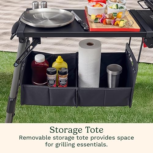 Miniatura 5 de Cuisinart Prep 'N Go - Parrilla de gas plegable, parrilla de propano portátil con plegable compacto y bolsa de almacenamiento, ruedas y mesa