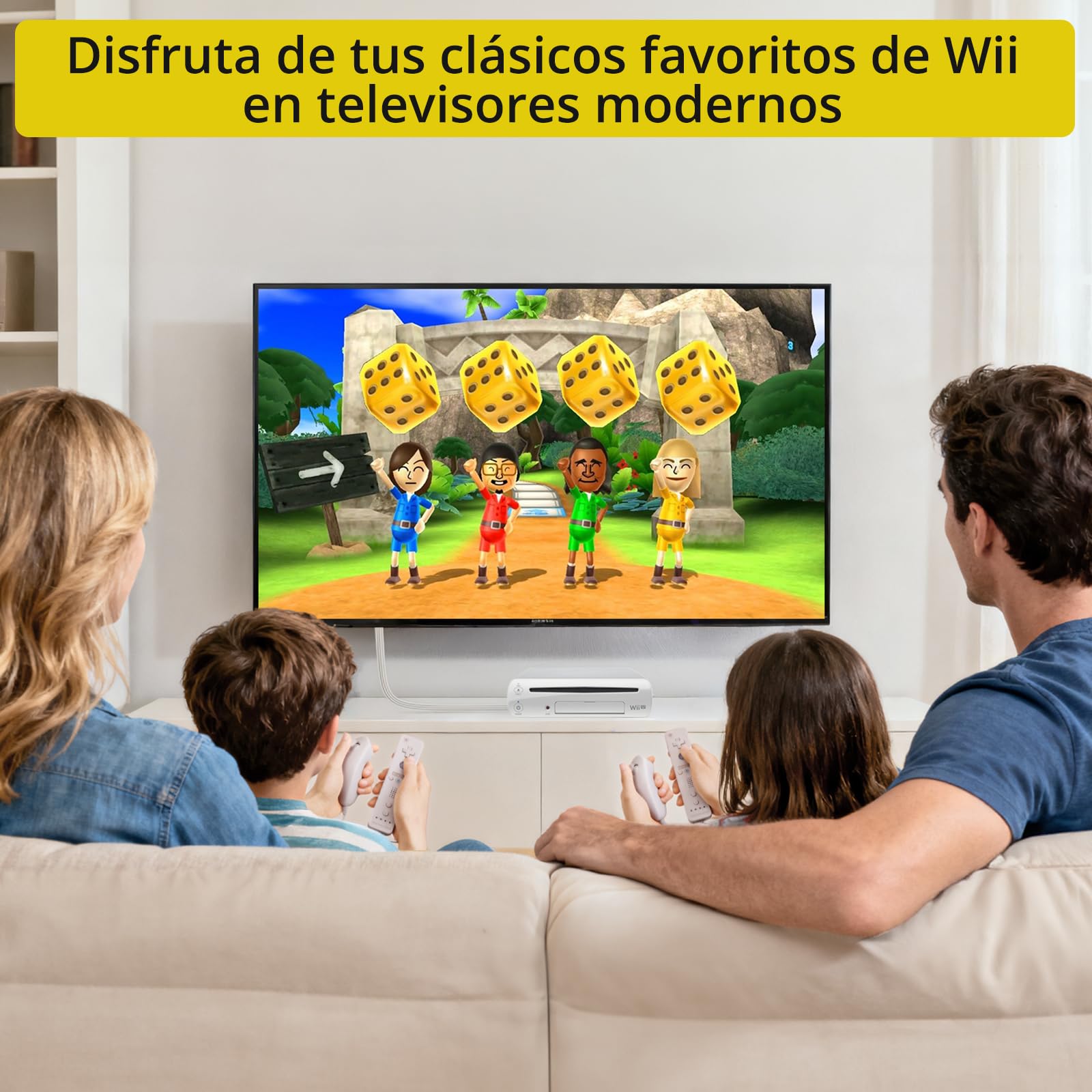 PROZOR Adaptador Wii a HDMI 1080P con Cable Integrado 2M Convertidor Wii HDMI Plug and Play Compatible con Nintendo Wii/Wii U Soporte 720P/1080P Conexión Directa a TV Monitor o Proyector | Compatible con Wii y Wii U Conversor de Vídeo y Audio Digital Cabl