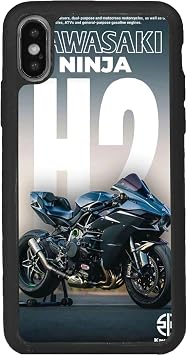 iPhone X/XS Uyumlu Kawasaki Ninja H9 Tasar ml  Premium Silikon K l f, Siyah, Mat,  ok Emici