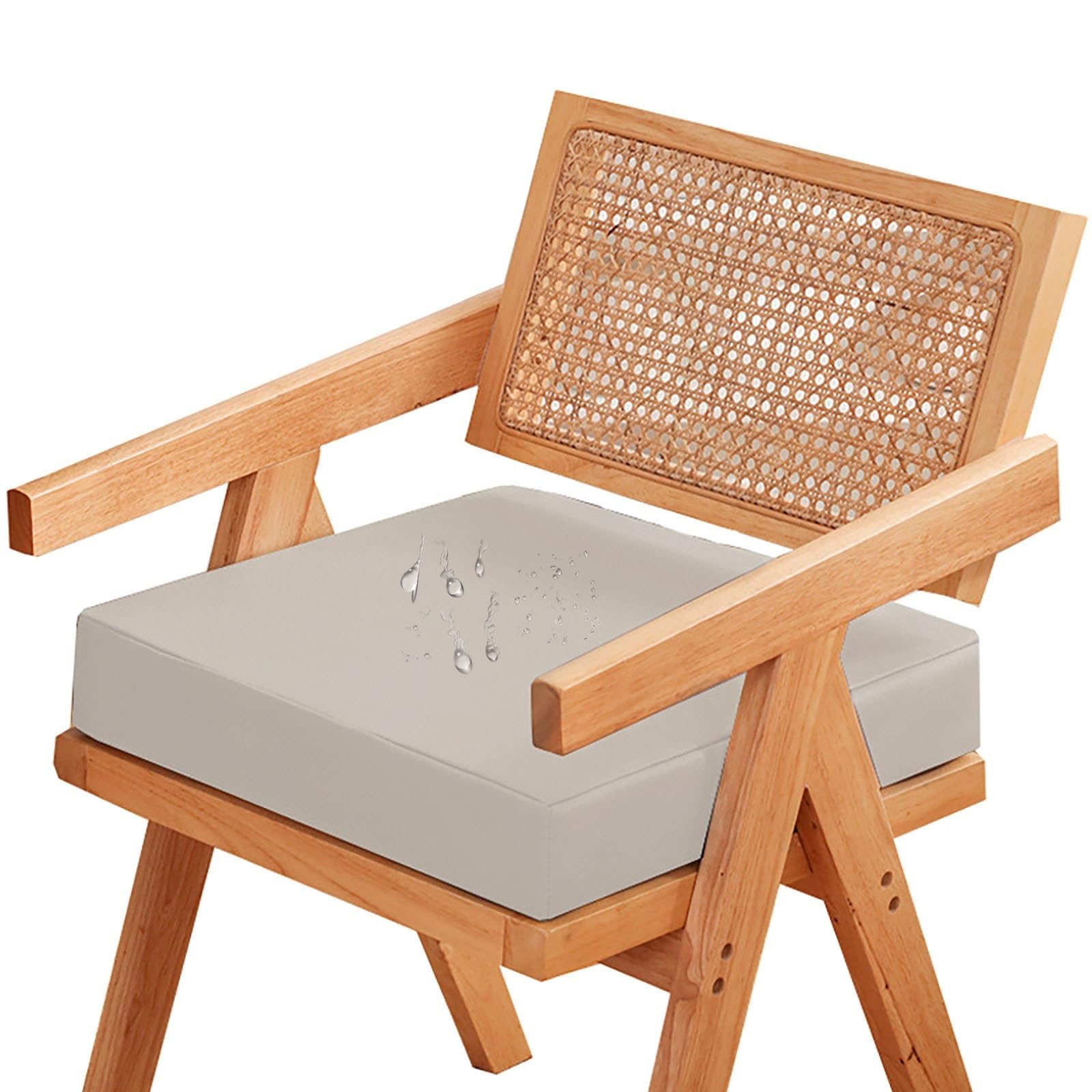 MCOSU Outdoor Chair Seat Cushions - 12x12/14x14/16x16/18x18/20x20 Inch - Square Thick Foam Patio Seat Pads for Garden, Lawn, Deck, or Indoor Use(P7,14X14X1.2IN)