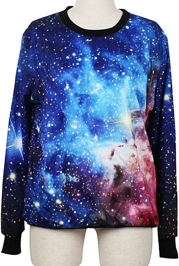Women Galaxy Dark Blue Sweatshirt