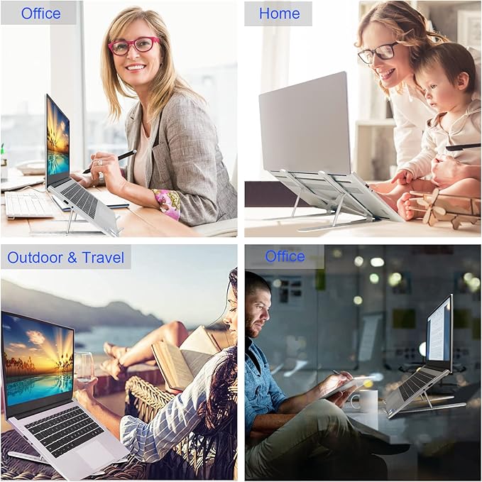 Soporte para Laptop Ajustable Ergonómico de Aluminio, Antideslizante miniatura 8