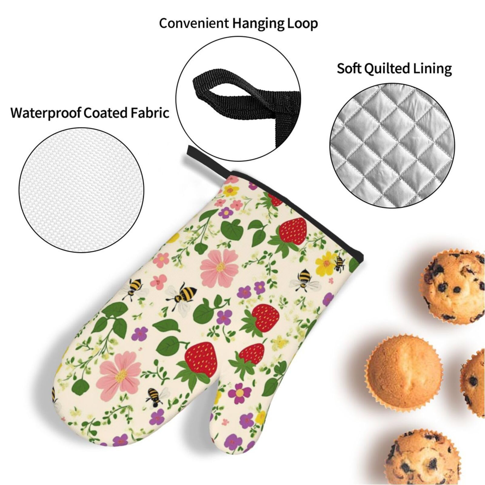 Maniques de Cuisine Gants de Cuisson Lavable en Machine Facile a Nettoyer