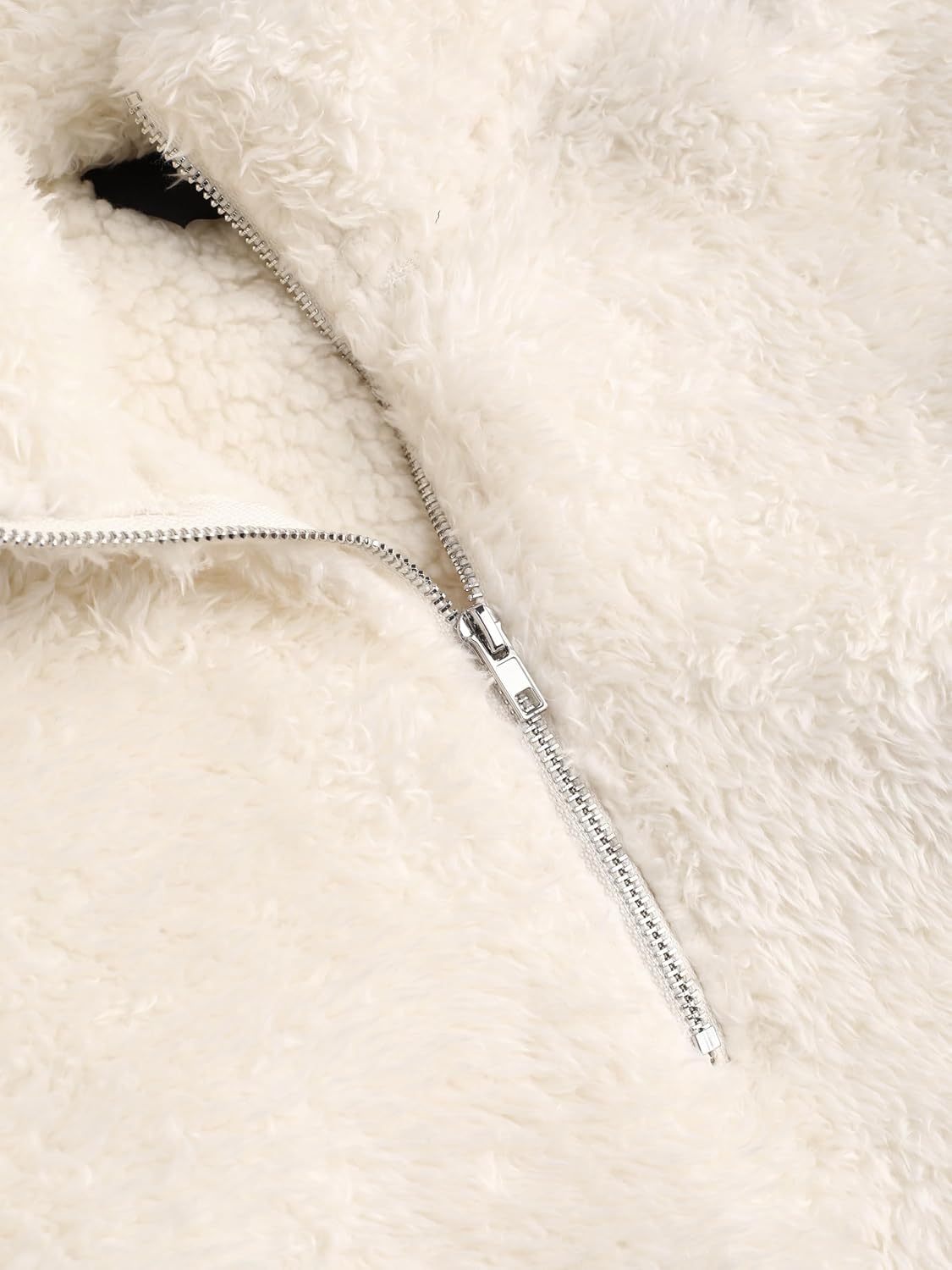 CIDER Fleece Stand Collar Solid Pocket Sweatshirt