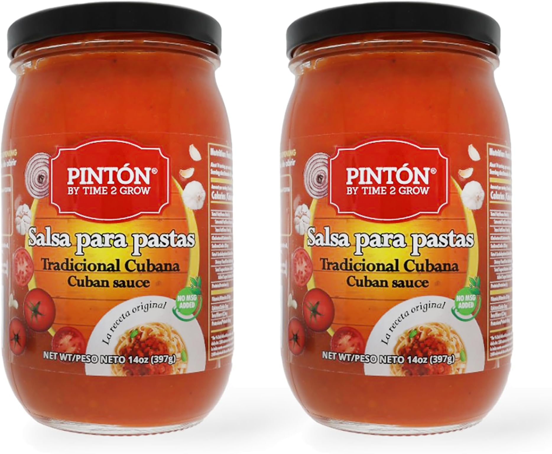 Homestyle Marinara Sauce | Rich & Savory All-Purpose Tomato Sauce for Pasta & Pizza | Low Sodium, Keto Friendly, Vegan, Gluten Free | PINTON | 14 oz - Pack of 2