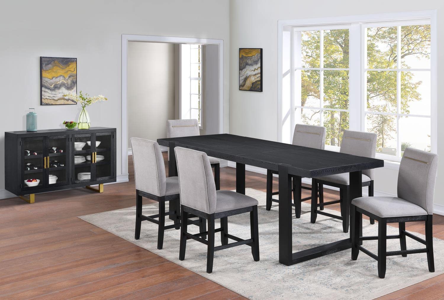 Yves 8Pc Counter Height Dining Set