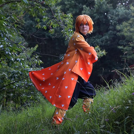 Mitsuri Cosplay Anime Tanjiro Zenitsu Costume Adult Outfit