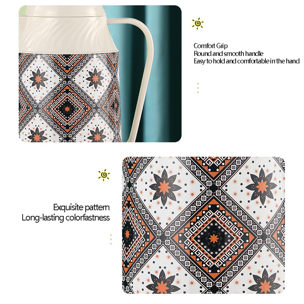 Skandynawski retro termos restauracja salon gospodarstwo domowe termiczna butelka na wodę podgrzewacz butelka na gorącą wodę mała 970 ml duża pojemność recepcja biurko termos do kawy przenośny