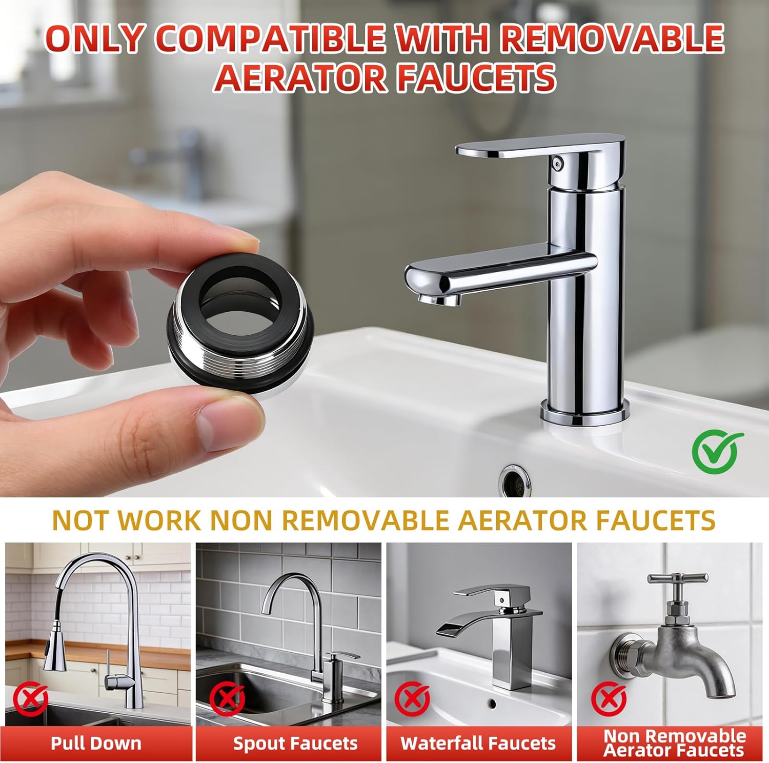 Indoor Sink Hose Attachment for Faucet - (25 FT) Faucet Hose with 10 Adapters for Kitchen Sink Bathroom Sink Faucet, Watering Houseplants Washing Pets Car Household Cleaning 10-Function Nozzle