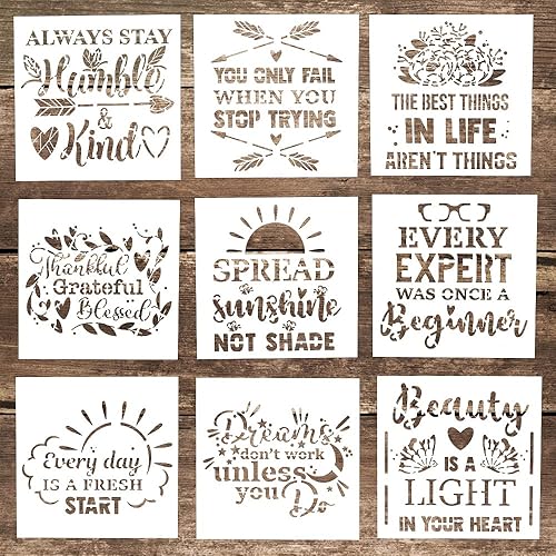 Miniatura 3 de Plantilla decorativa de letras inspiradoras de anclaje para manualidades para álbumes de recortes, pintura en pasteles, madera, lienzo, suelo,