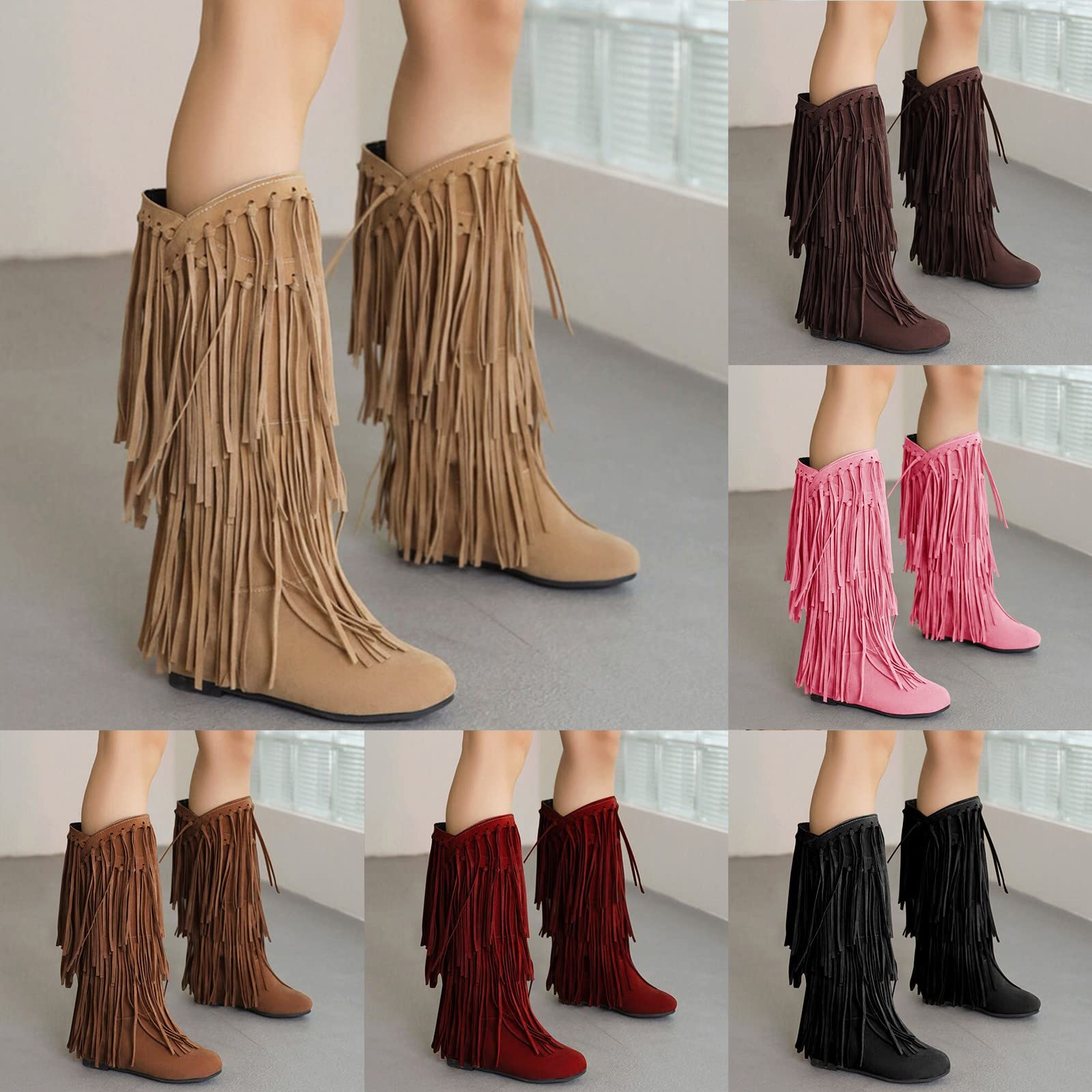 Stivali Texani Donna - Con Design Classico A Punta O Tonda Finiture In Cuoio O Similpelle Di Qualità Perfetti Per Abbinamenti Country Western O Look Rustico Chic