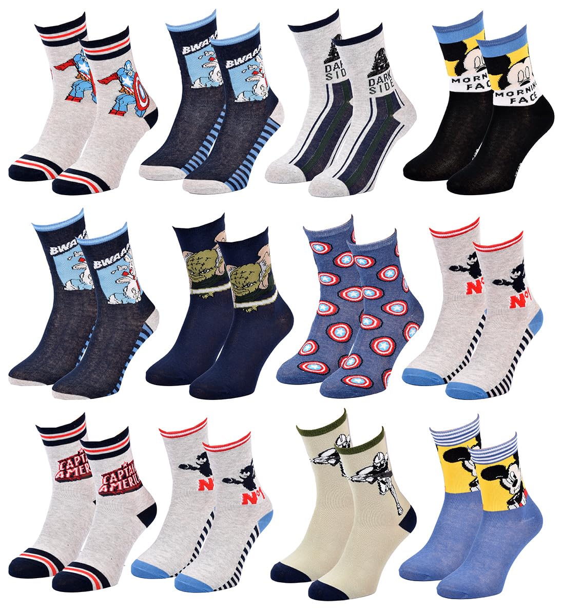 OZABI - Chaussettes Garçon Licence PACK DE 12 PAIRES SURPRISE