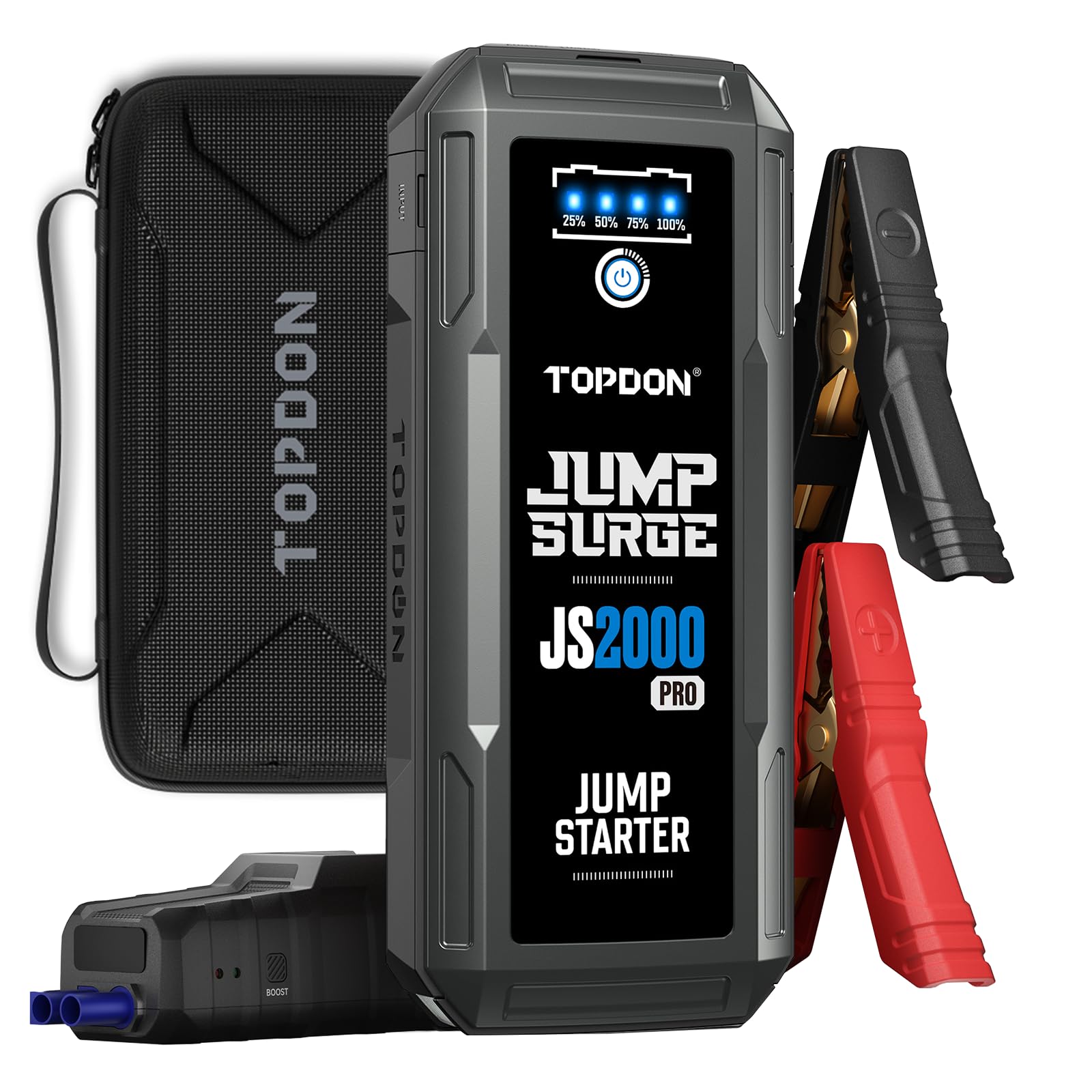 Power Bank Di Avviamento 5 In 1 – 2000A, 8000mAh, Compressore 150 PSI, Per Motori Fino A 10L, Display LCD E Torcia LED
