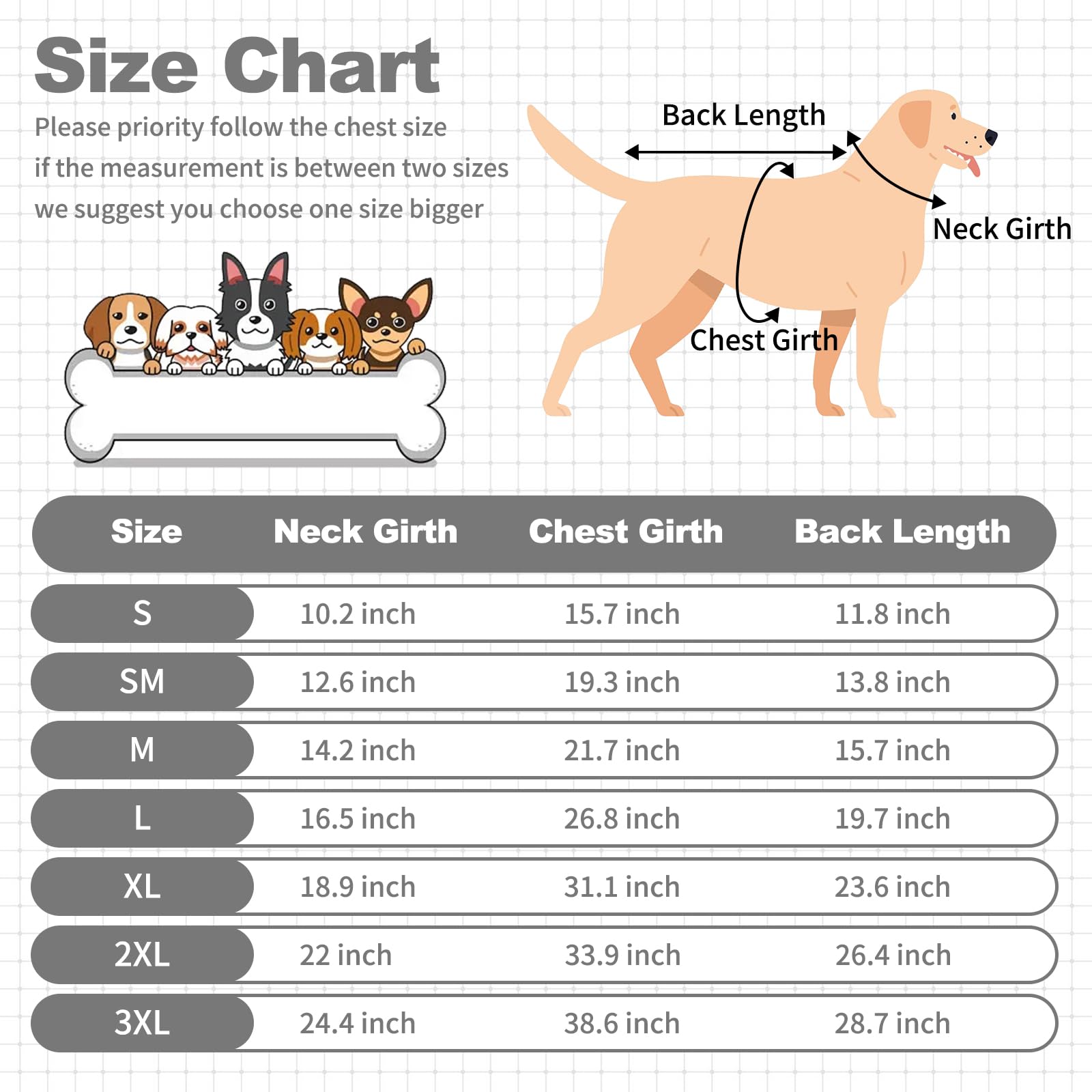 Suéter para perro grande, suéter de cuello alto, suéter de punto térmico para otoño e invierno, suéter cálido de manga larga para perros medianos y grandes (gris, S)