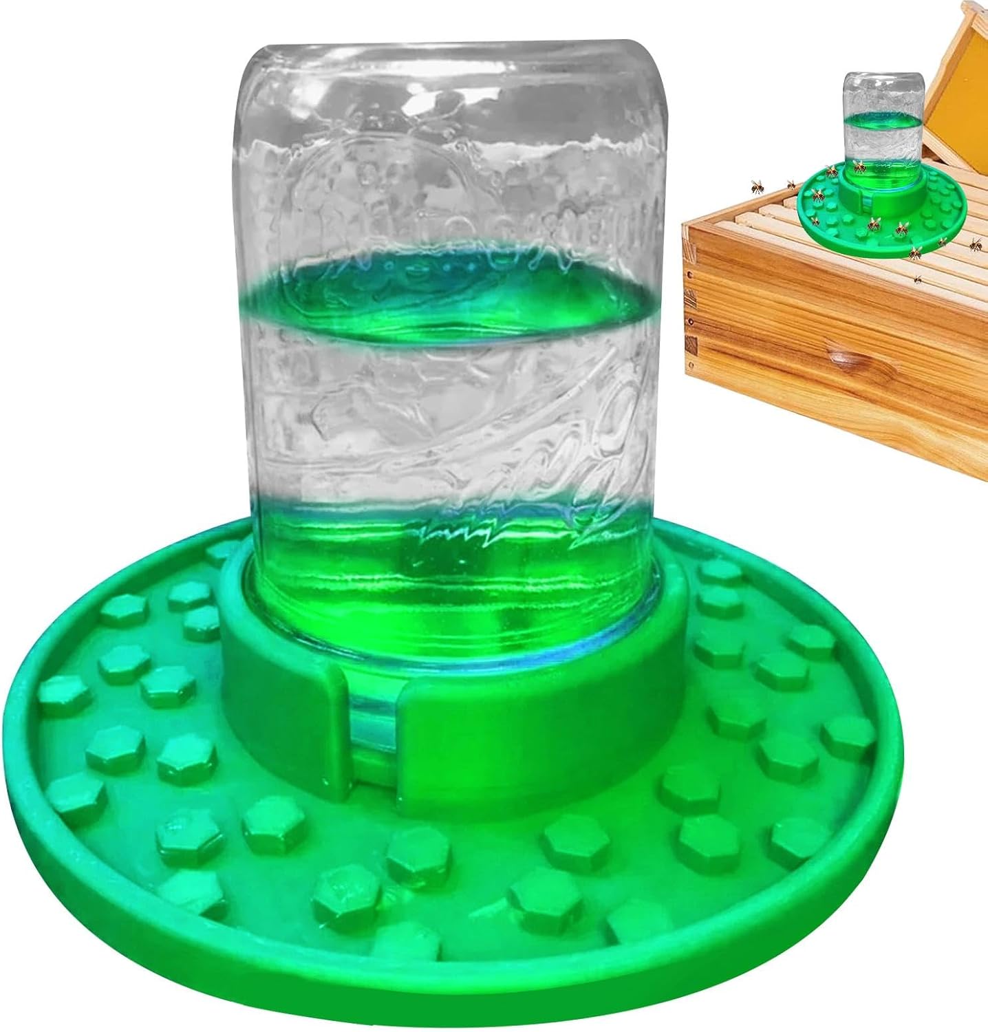 KEILEOHO 12 Pack 5.5 Inches X 3.15 Inches Bee Feeder Honey Bee Beehive Front Entrance Feeder Bee Drinking Equipment With Lids For Professional Beekeeper Or Beginner Feeding Sugar Syrup Or Water - View #4