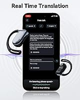 Vista 4 de Auriculares de traducción en tiempo real 164 idiomas con traductor AI auriculares 90H Playtime Bluetooth Traducción Auriculares con pantalla LED