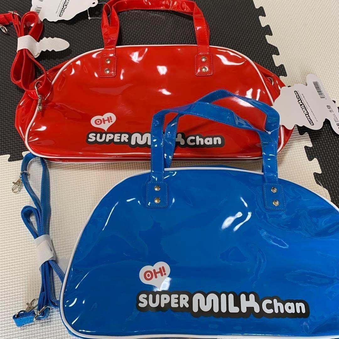Amazon.co.jp: スーパーミルクチャン エナメルバッグ 赤色 青色