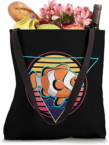 Miniatura 4 de Pez payaso Futurista Synthwave Vaporwave Aquarium Clown Tote Bag