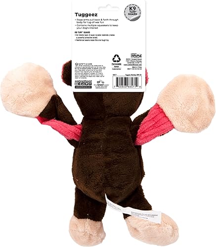 Miniatura 3 de Charming Pet Baby Pulleez - Juguete chirriante de peluche para perro con cuerdas para tirar a través de la acción