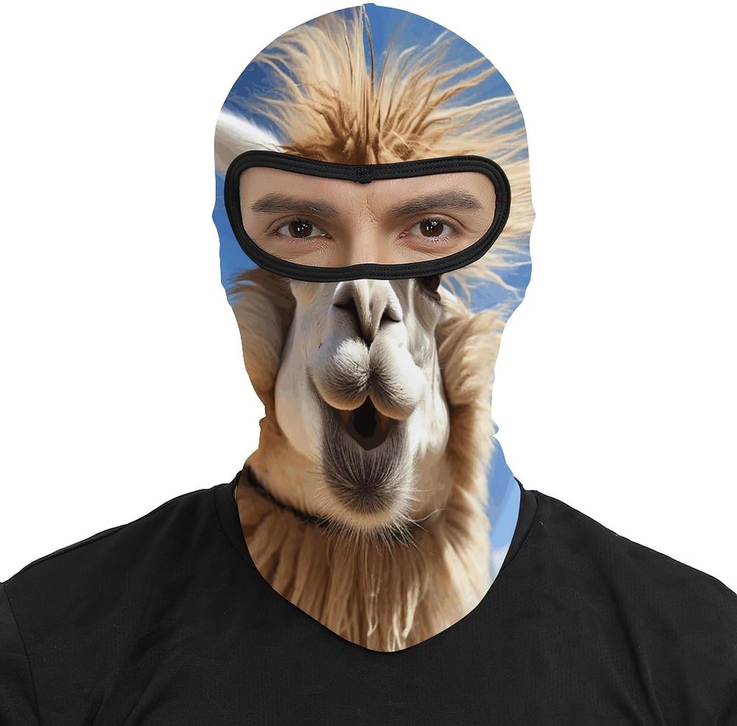 Funny Alpaca Llama Balaclava Ski Mask Windproof Full Face Cover for Adult Breathable Full Face Mask Motorcycle Riding Winter Scarf Warmth Neck Gaiter for Outdoor Sport image 2