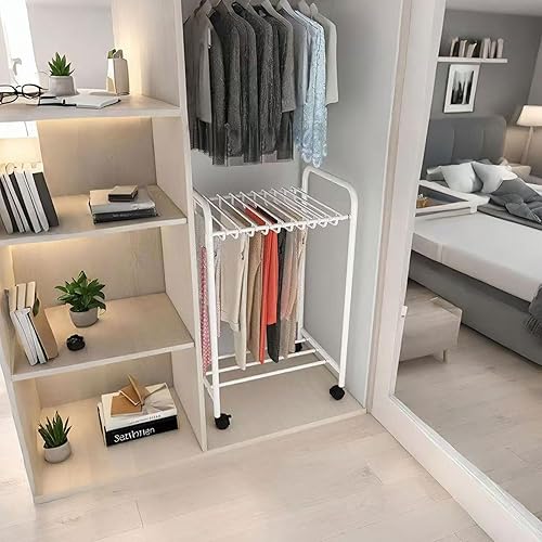 Miniatura 8 de Slide Out Pants Rack Closet Hanger Bar Pull Trousers Tie Belts Scarf Racks Top Mounted Wardrobe Clothes for Closet Retractable,Retractable Pants