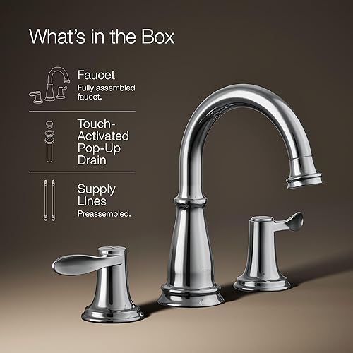 Miniatura 70 de Kohler 27380-4-BN Bellera - Grifo para lavabo de baño, 1.2 gpm, níquel cepillado vibrante Vibrant Brushed Nickel,Cromo pulido,Oil Rubbed