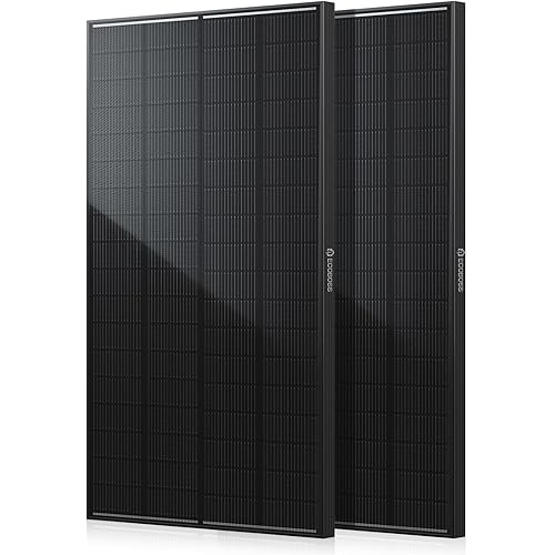 400 Watt Solar Panel, 2×200W N-Type 16BB 12V Solar Panels, 25.6% High Efficiency, IP68 Waterproof, 30-Year Lifespan for RV, Van, Marine, Off-Grid Systems