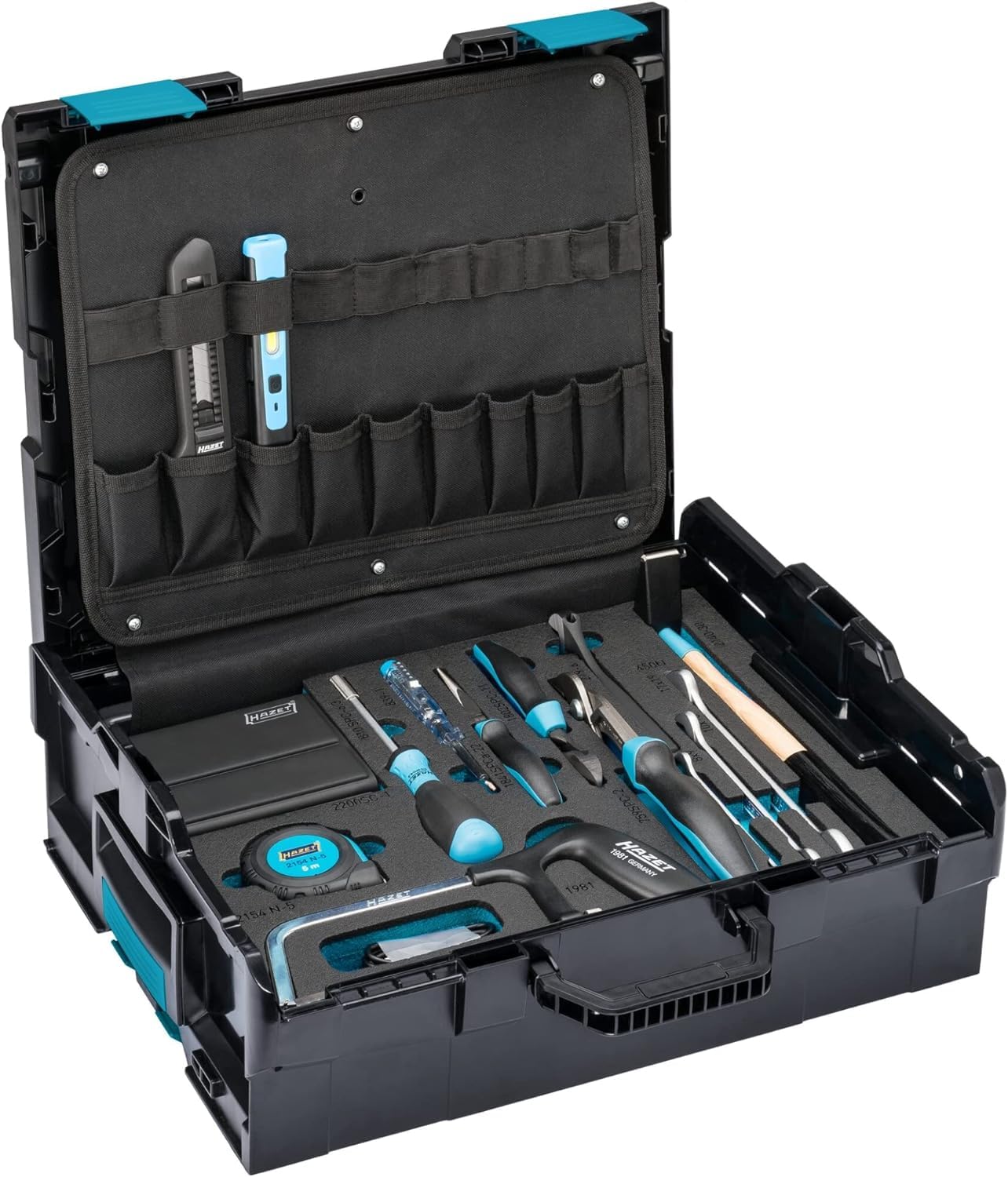 HAZET Juego de herramientas 190L-136/83 I 83 piezas, sistema patentado L-Boxx para encintar, volumen 13,3 l con zonas de etiquetado I Almacenamiento y transporte de herramientas de calidad'.