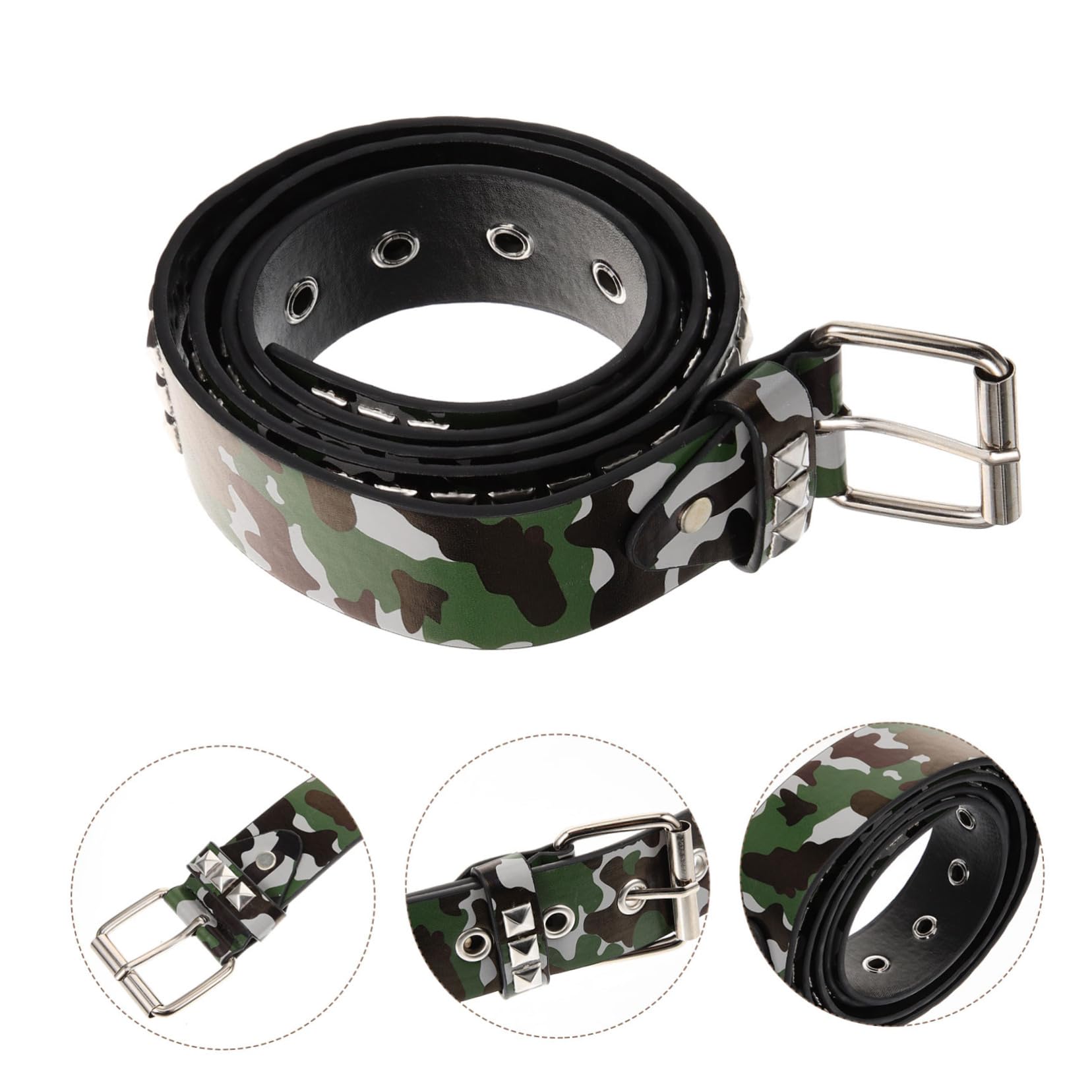BESPORTBLE 5 Piezas Cinturón De Caballero Elástico Para Los Hombres Tela Cinturón Vaquero Cinturones Para Hombres Tejido Camuflaje Cintura Imitación De Cuero Camouflage