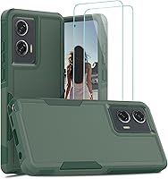 Vista 51 de Jeylly para Moto G Stylus 5G 2021 Funda con [2 Pack] Protector de Pantalla de Vidrio Templado, Protección Grado Militar Anti-Arañazos, Funda