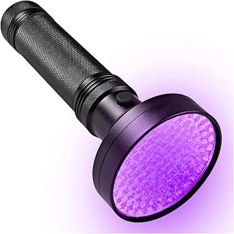 Mor I k Uv El Feneri - G l  100 Led I k, 395nm Mor I k El Feneri,  k Siyah Dayan kl  Tasar m, Evcil Hayvan Lekeleri, Otel Hijyen Kontrolleri ve S r ngen G zlemi  in Profesyonel Uv El Feneri