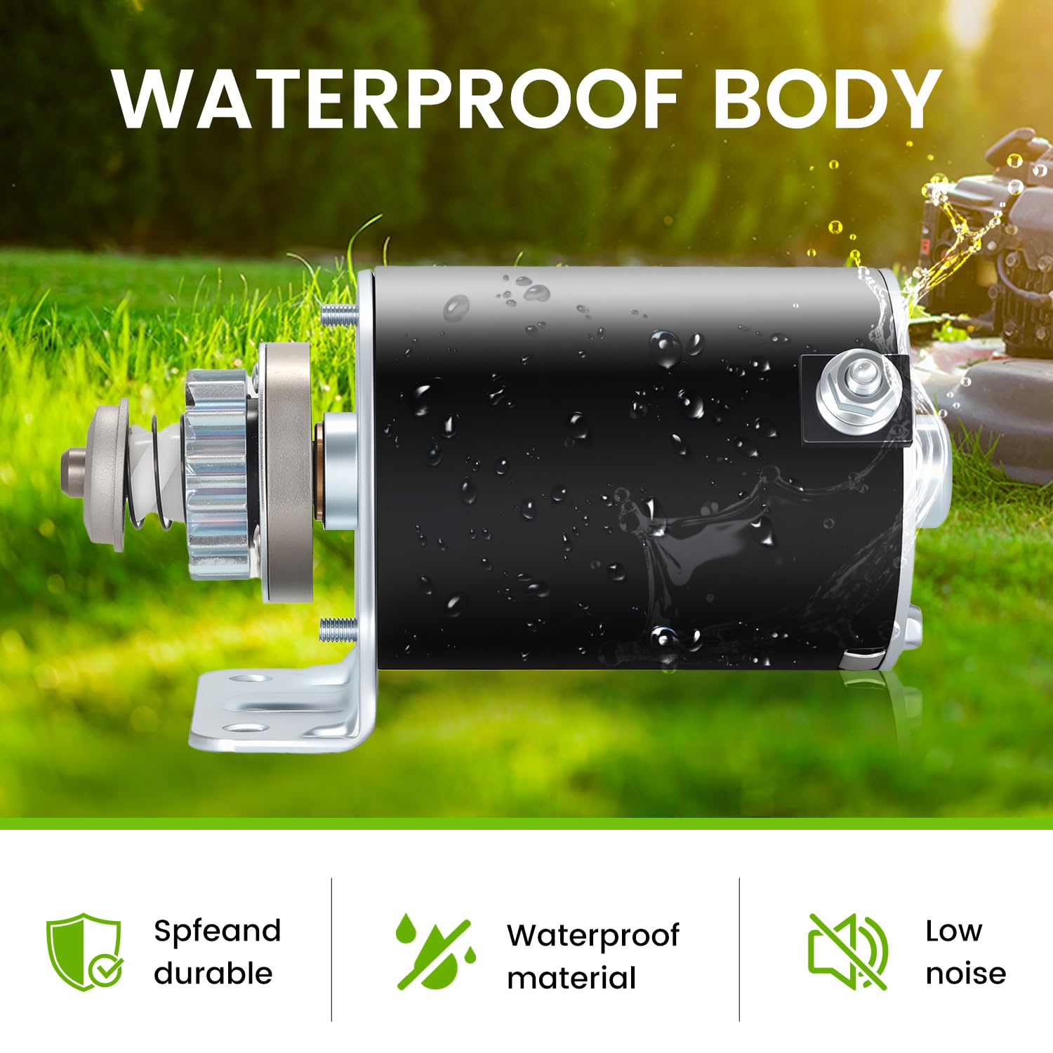 5777 Steel Gear Starter Motor - Direct Replacement for Briggs & Stratton 693551, 593934, 33R777, 33R877, LG693551 - Fits 17.5-19HP Single Cylinder Engines