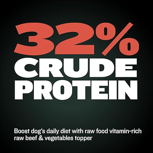Miniatura 6 de Bully Max Alimentos crudos para perros para el crecimiento muscular, sabor a carne cruda liofilizada, manzana y batata