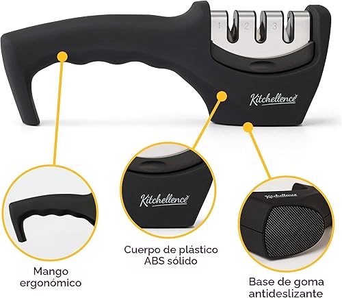 Miniatura 3 de Accesorios para cuchillos de cocina 4 en 1 el afilador de cuchillos de 3 etapas ayuda a reparar restaurar pulir las cuchillas y el guante resistente