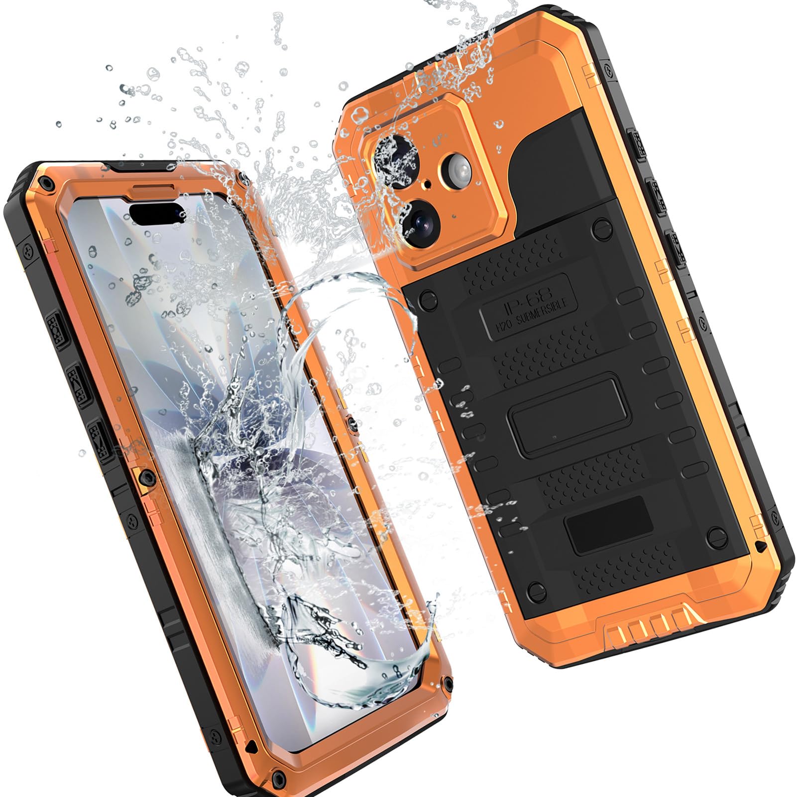 Magnetyczne etui do iPhone 17 Pro Max/17 Pro/17 Air/17, wodoodporne etui na ekran, wytrzymałe, odporne na wstrząsy, wojskowe, srebrne, 17