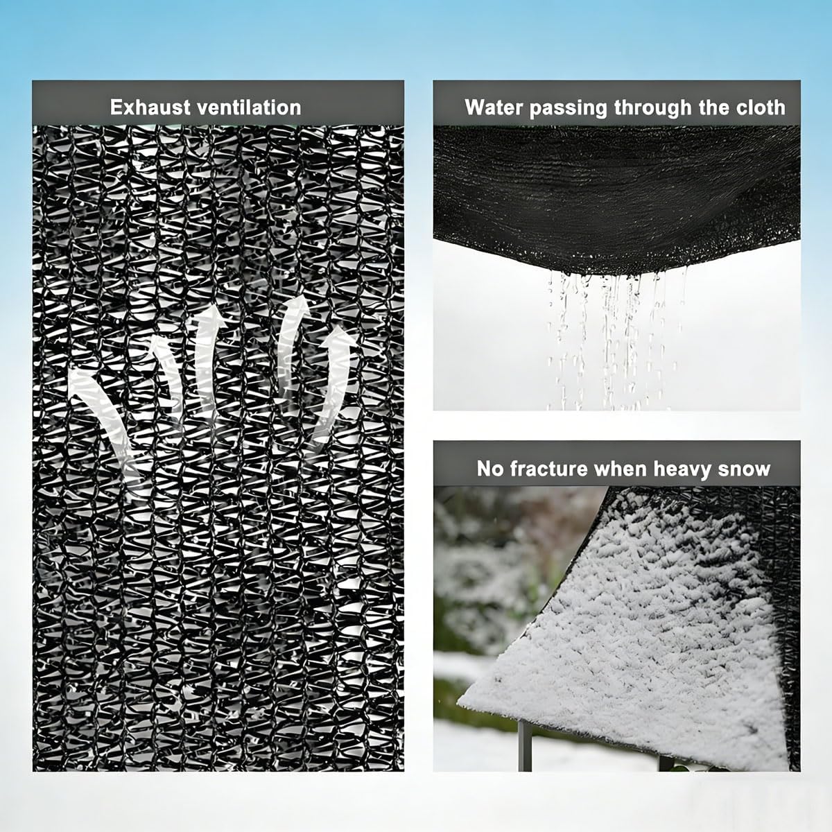 90% Sun Shade Cloth with Grommets, Pergola Shade Cover Canopy, Shade Cloth for Garden, UV Resistant Shade Net, Breathable Mesh Tarp Sun Screens for Patio Outdoor Plant Backyard Black(49x66ft)