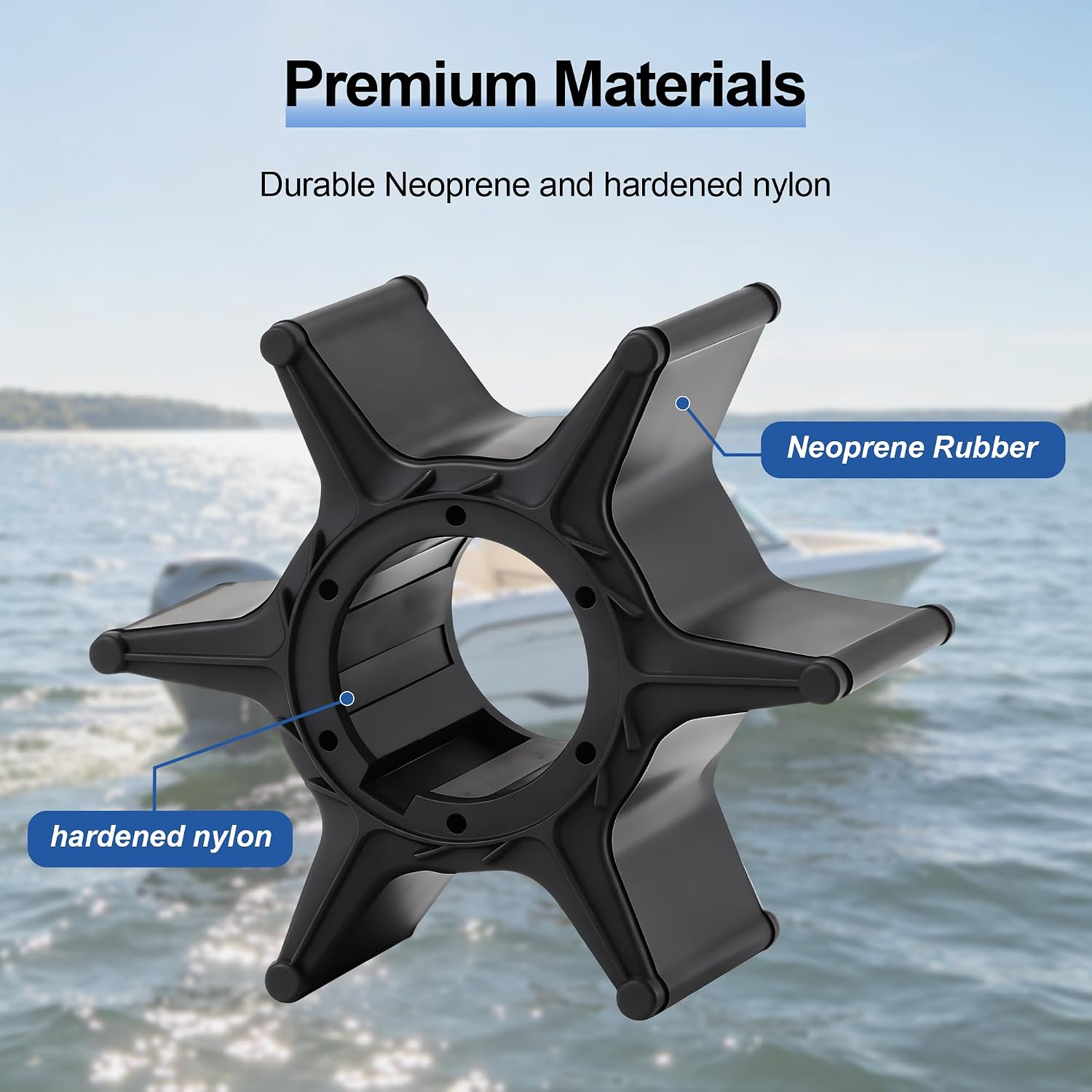 MARKGOO Water Pump Impeller 67F-44352-00-00 for Yamaha 4 Stroke Outboard 75 80 90 100 HP F75 F80 F90 F100 Boat Motor Engine Parts Replacement Sierra 18-3042 67F443520000