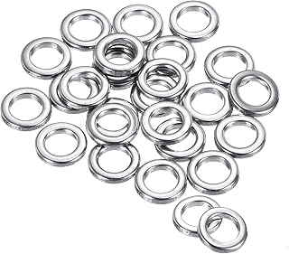 PATIKIL 0.8x3x5mm Fishing Rings, 50 Pack 304 Stainless Steel Solid Ring Lure Connector for Saltwater Freshwater
