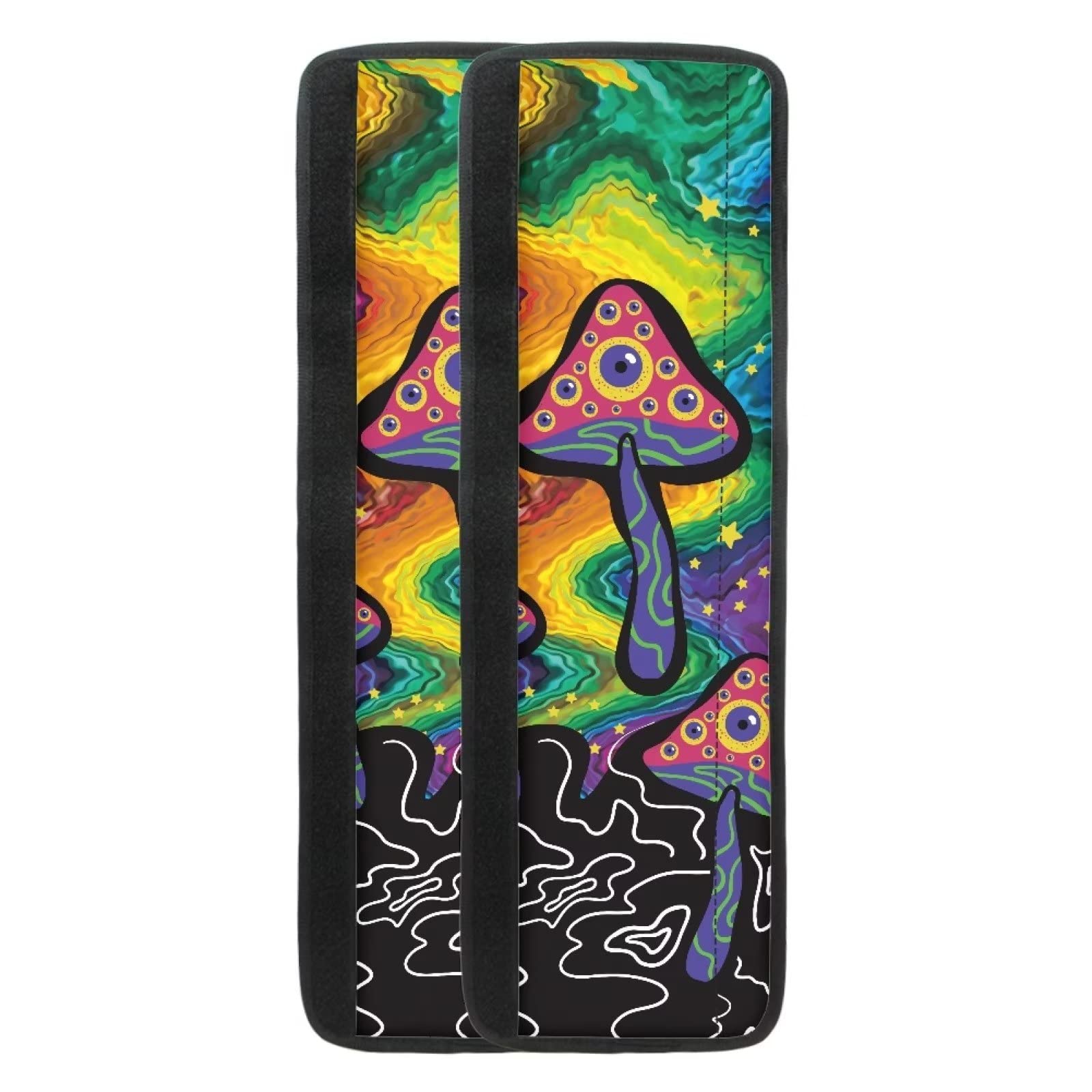 GLENLCWE Colorful Mushroom Star Space Refrigerator Door Handle Cover Non Slip Kitchen Appliance Decor Handles Protector Gloves Keep Off Food Spot,Fingerprints,Oil Stain
