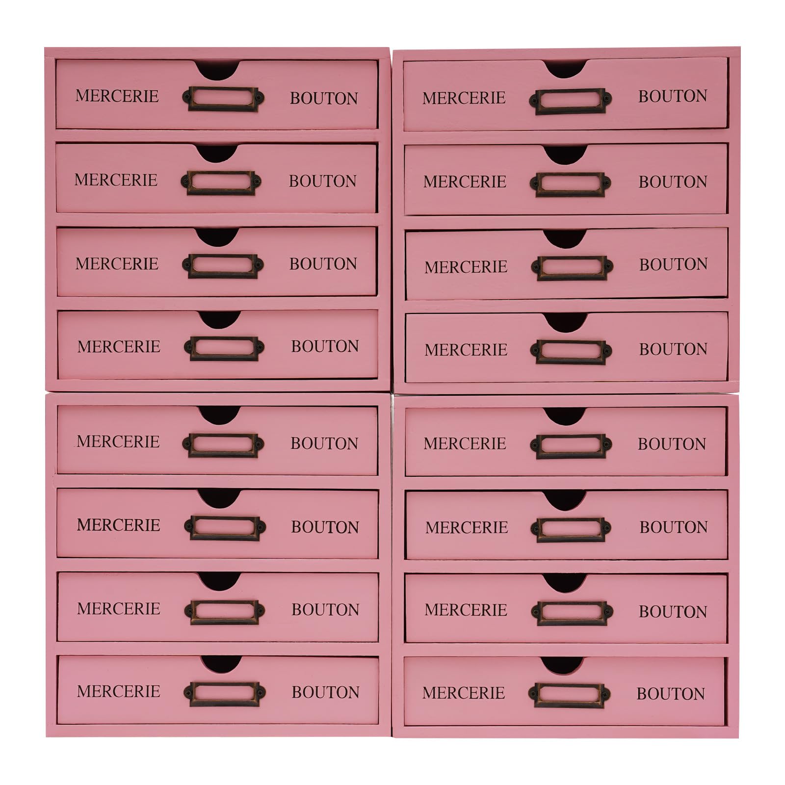 Organizador de Literatura Vintage de Madera con 16 cajones, Caja de Almacenamiento Vintage de Madera con Ranuras para Etiquetas, botiquín con 16 cajones, catálogo de Tarjetas de bi